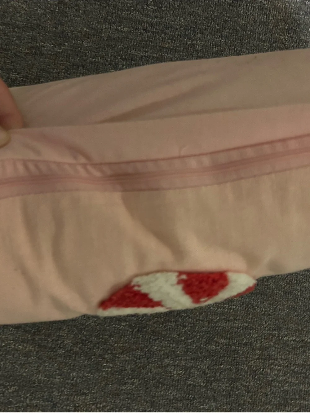 Festive Pink Holiday Peppermint Decorative Pillow by